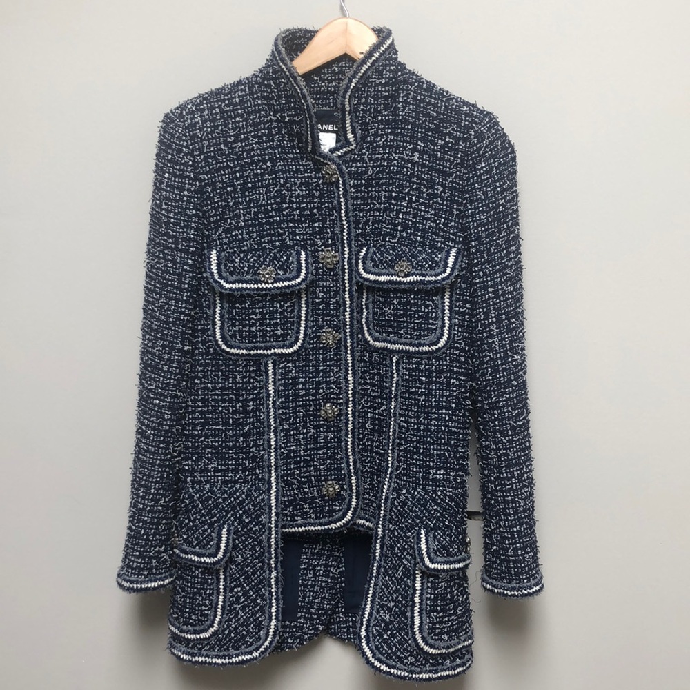 CHANEL fantasy teed double speed blazer. Authentic pristine abs unique. Size 38